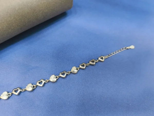Refined Silver Charm Bangle - Image 8